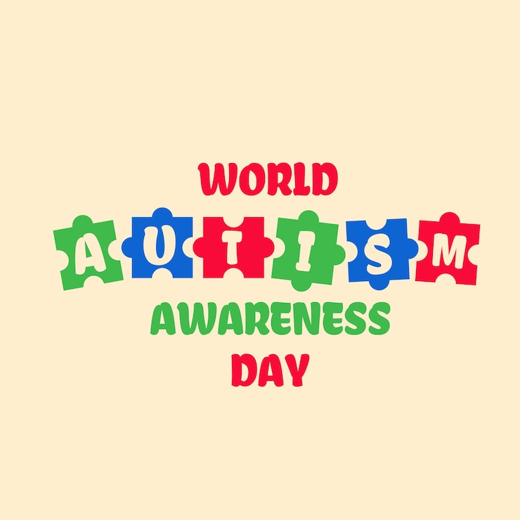 Vettore giornata mondiale della consapevolezza dell'autismo puzzle colorati sfondo vettoriale simbolo dell'autismo illustrazione medica piatta banner sanitario o poster della giornata mondiale della consapevolezza dell'autismo