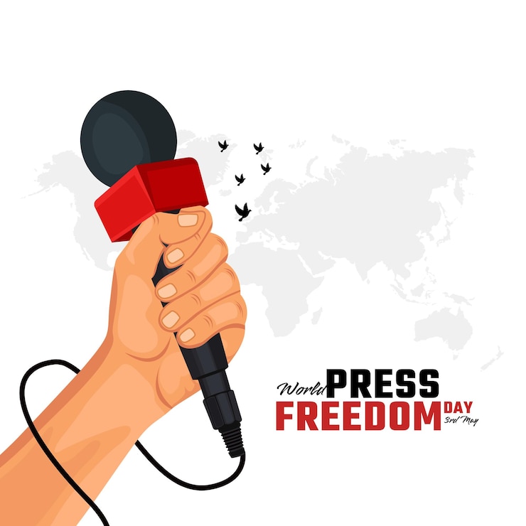 Vettore giornata mondiale della libertà di stampa media sociali post giornata mondiale della libertà di stampa o giornata mundiale della stampa