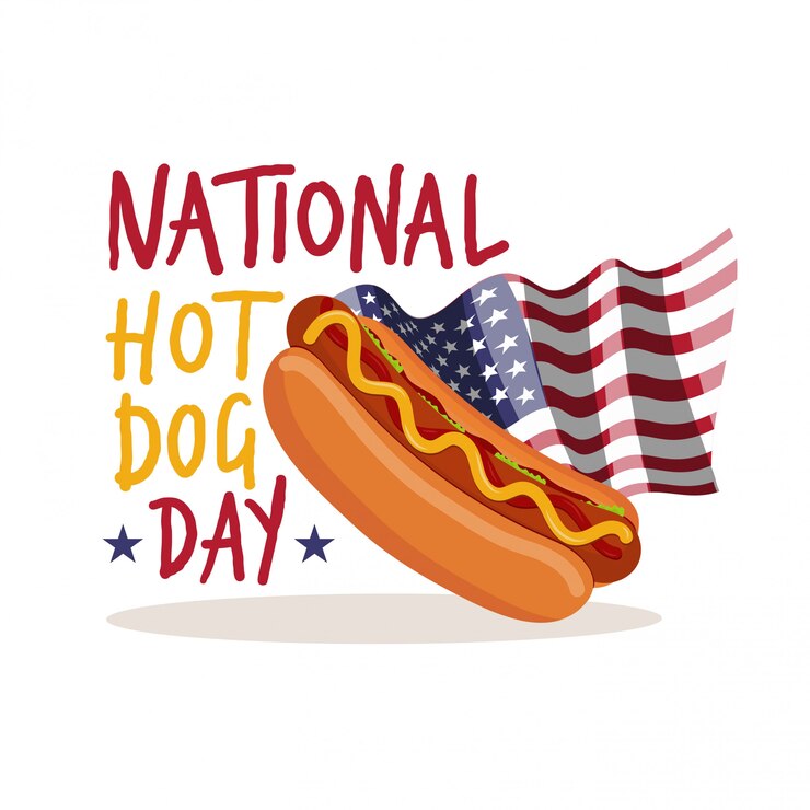 Giornata nazionale del hot dog. Festa nazionale americana