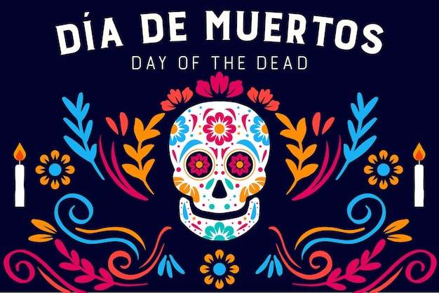 Giorno dei morti disegnato a mano dia de muertos