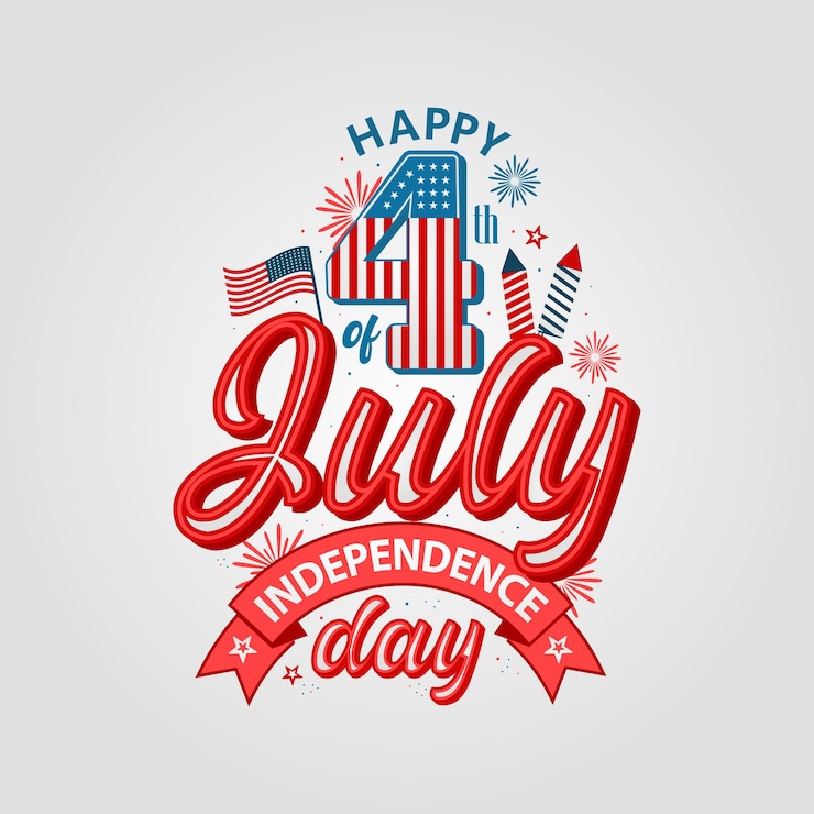 Vettore giorno dell'indipendenza americana 4 luglio festa nazionale illustrazione vettoriale festiva eps 10
