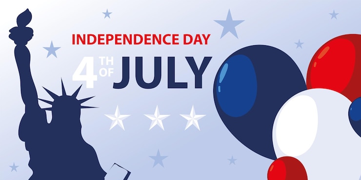 Vettore giorno dell'indipendenza americana