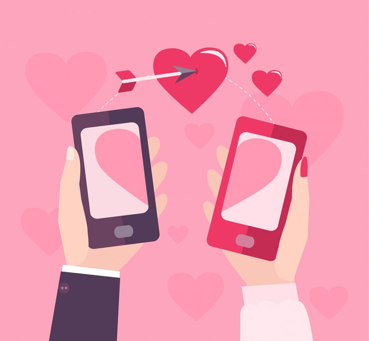 Vettore giorno di san valentino del mobile.