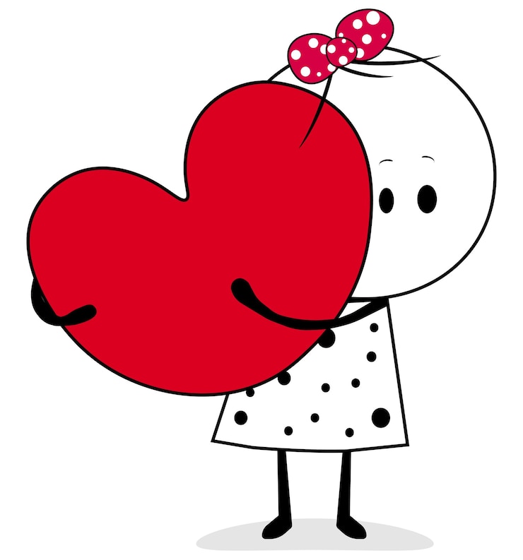 Vettore giorno di san valentino illustrazione vettoriale di san valentino caratteri carini. romantico, sposi.