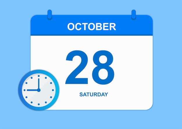 giorno vettoriale mese di calendario ottobre