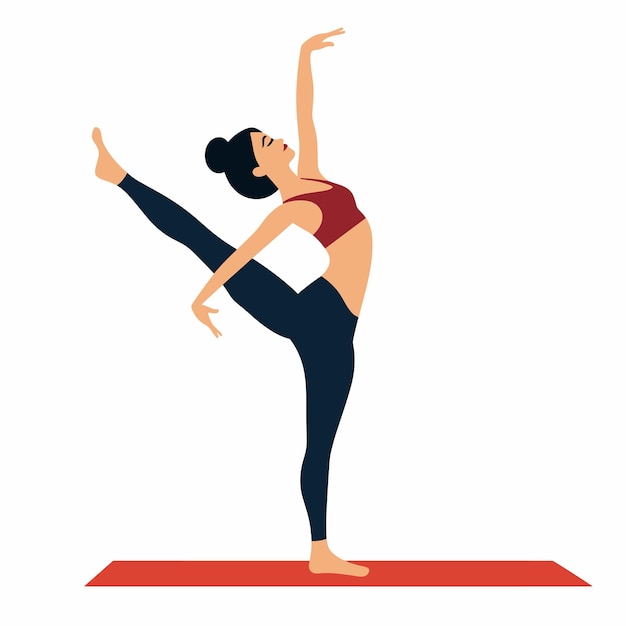 Giovane donna che pratica yoga pose studio donna fitness esercizio yoga isolato sfondo bianco