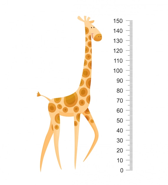 Giraffa divertente. Allegro divertente giraffa con collo lungo.