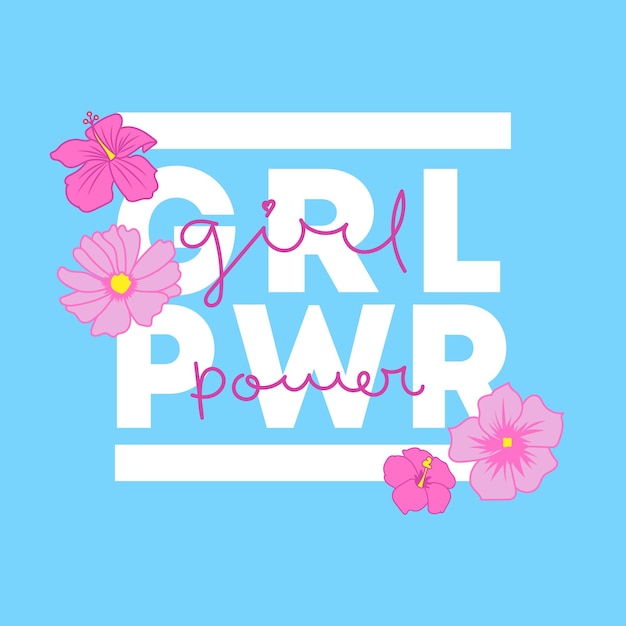 Girl Power con i fiori rosa