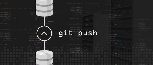 Git push request programming coding server e database