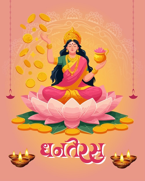 Gli auguri di Dhanteras e la progettazione dei post sui social media