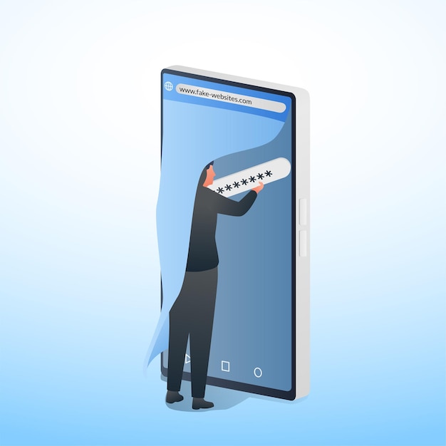 gli hacker portano le password dietro la cortina di siti artificiali una metafora del furto di password