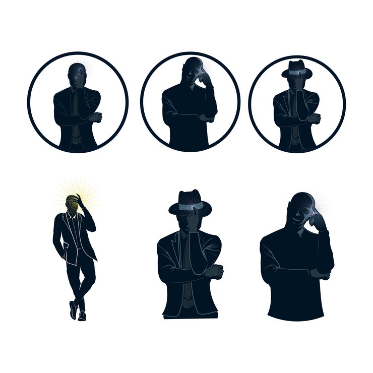 Vettore gli uomini ottengono il logo delle idee