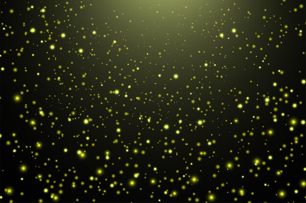 Glitter oro astratto su fondo nero. Sovrapposizione