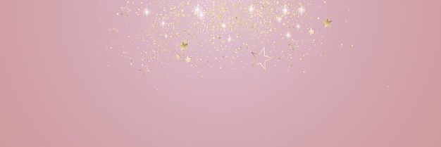 Glitter oro e sfondo stelle Celebrazione felice anno nuovo design