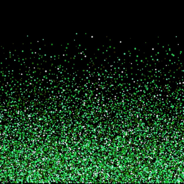 Glitter verde su sfondo nero