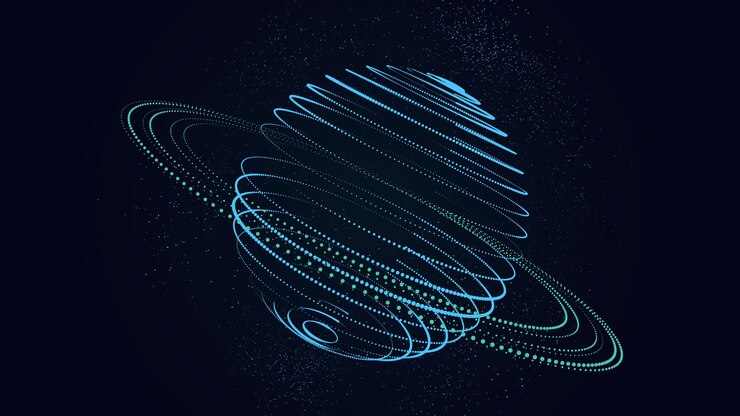 Vettore globo astratto su sfondo scuro sfera futuristica vettoriale illustrazione di un globo reticolato tecnologie e comunicazioni