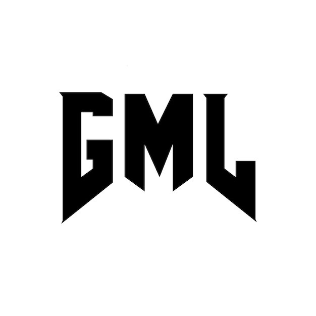 GML letter logo design per società tecnologica GML logo design combinazione di colori bianco e nero GML logo GML vettore GML design GML icona GML alfabeto GML tipografia logo design