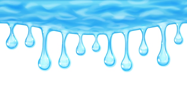Gocce opache ripetibili senza cuciture scorrevoli o appese nei colori blu su sfondo bianco