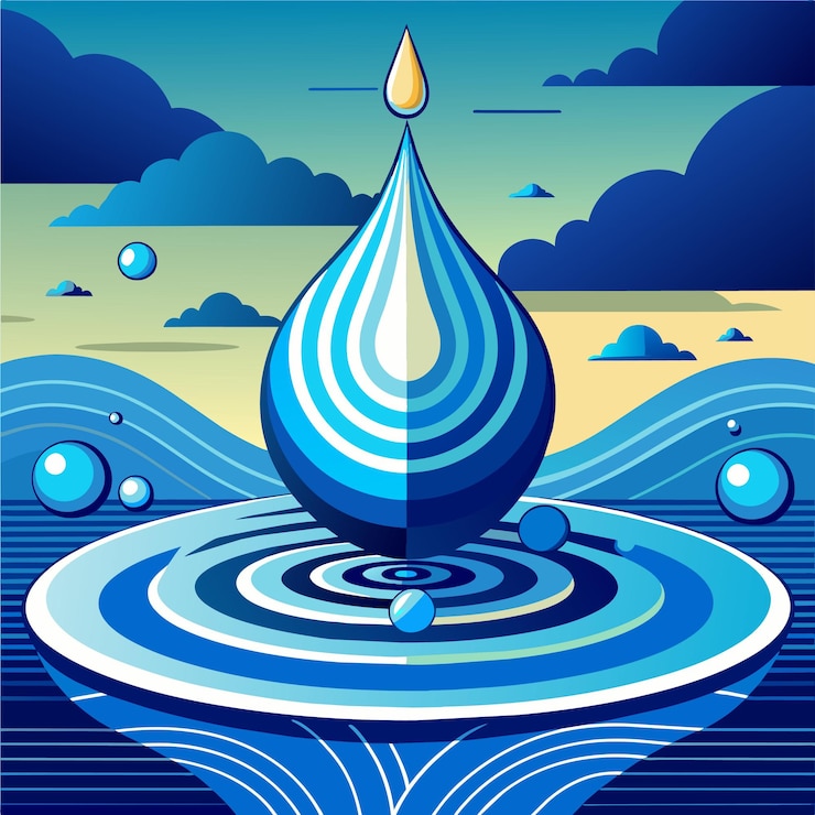 Vettore goccia d'acqua o scheggia