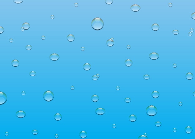 Goccia d'acqua su sfondo blu