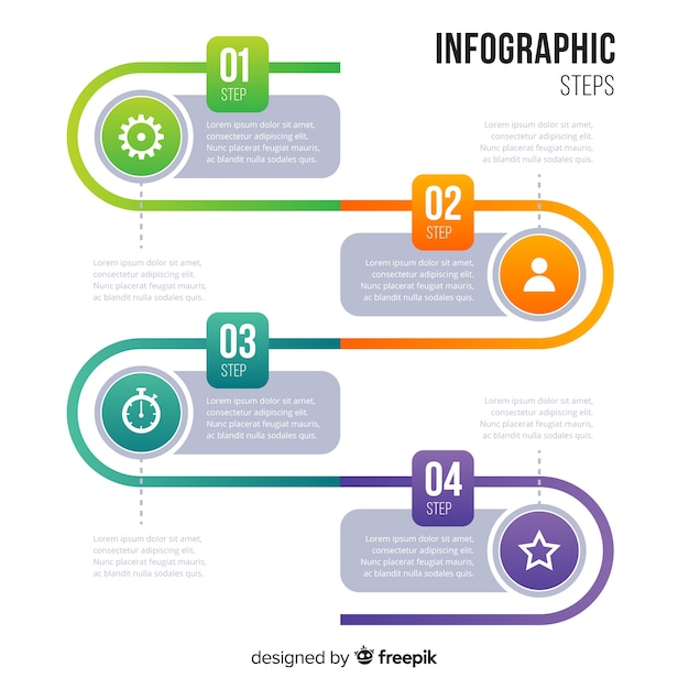 Gradi di infografica gradiente
