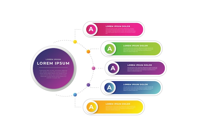 Gradi di infografica gradiente
