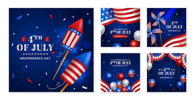 Gradient 4th of July raccolta di post su Instagram