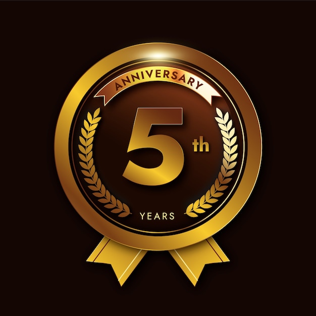 Gradiente 5 anni anniversario o biglietto d'auguri