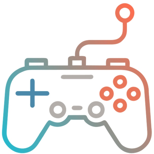 gradiente del contorno dell'icona del gamepad