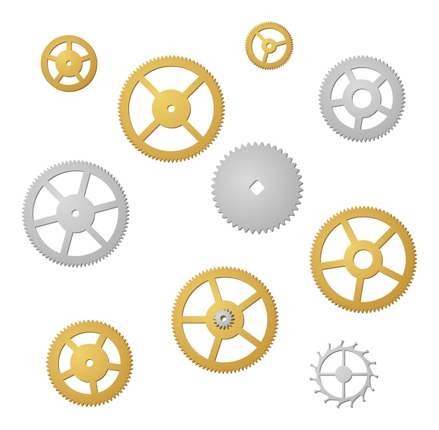 Gradiente delle ruote della macchina dell'orologio della collezione di ingranaggi