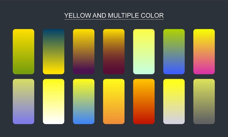 gradiente di colore giallo e multiplo