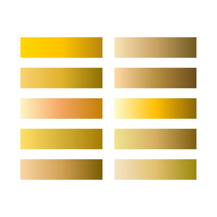 Vettore gradiente di colore oro