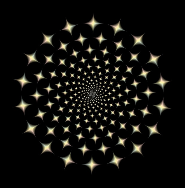 Gradiente di Fibonacci sfocato Ratio Spiral Vector Pattern