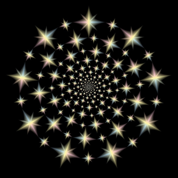 Gradiente di Fibonacci sfocato Ratio Spiral Vector Pattern