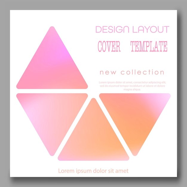 Gradiente di forme geometriche colorate Copre con sfocatura L'idea di un catalogo di brochure banner o opuscolo Un modello per il design creativo