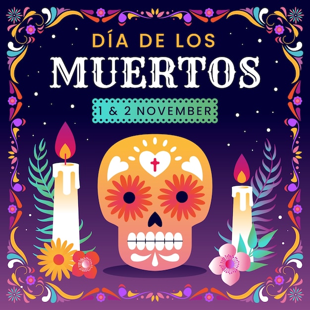 Gradiente dia de muertos illustrazione