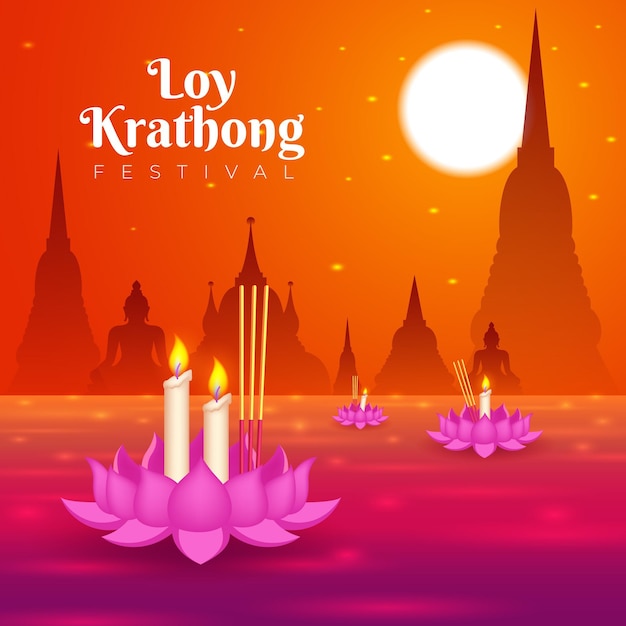 Gradiente loy krathong concept