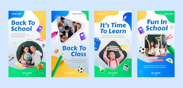 Gradiente torna alla raccolta di storie di instagram a scuola