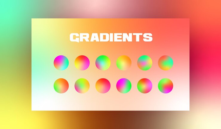 Gradienti alla moda colorati per progetti di design