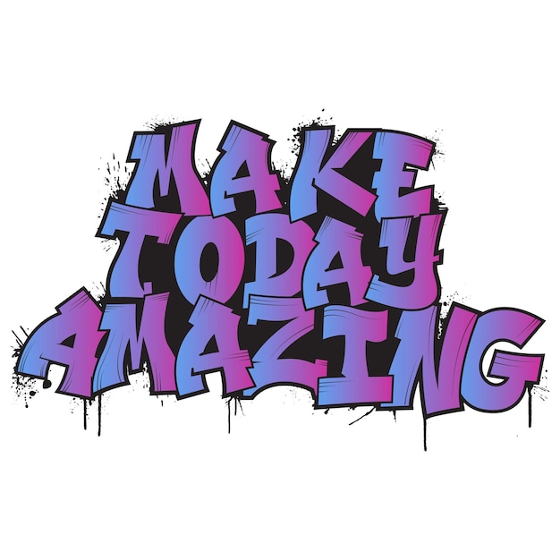 Graffiti lettere tipografia illustrazione artistica per poster di magliette e altri