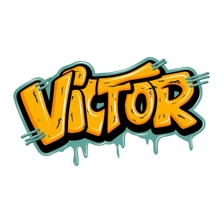Vettore graffiti nome tipografia arte