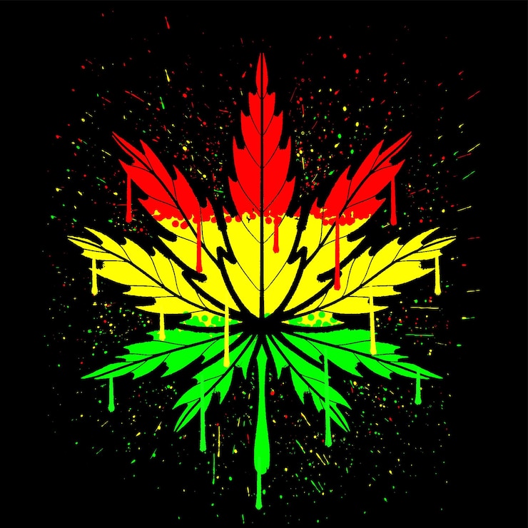 Vettore graffiti spray vernice marijuana illustrazione vettoriale isolata