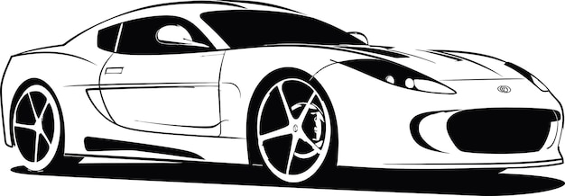 Grafica premium per auto nera in vettoriale che trasuda raffinatezza e auto sportiva moderna di lusso in vettoriale Fo