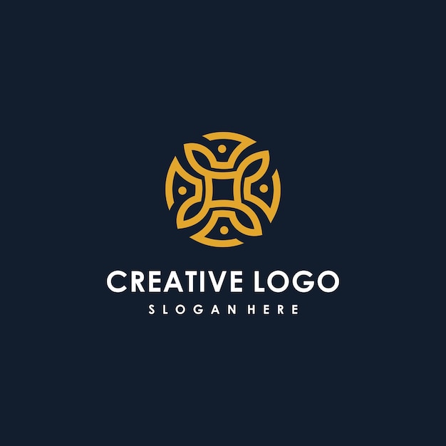 Grafica vettoriale del modello di progettazione del logo del marchio di lusso