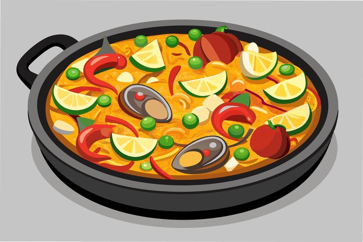 Vettore grafica vettoriale di paella di alta qualità per i tuoi progetti