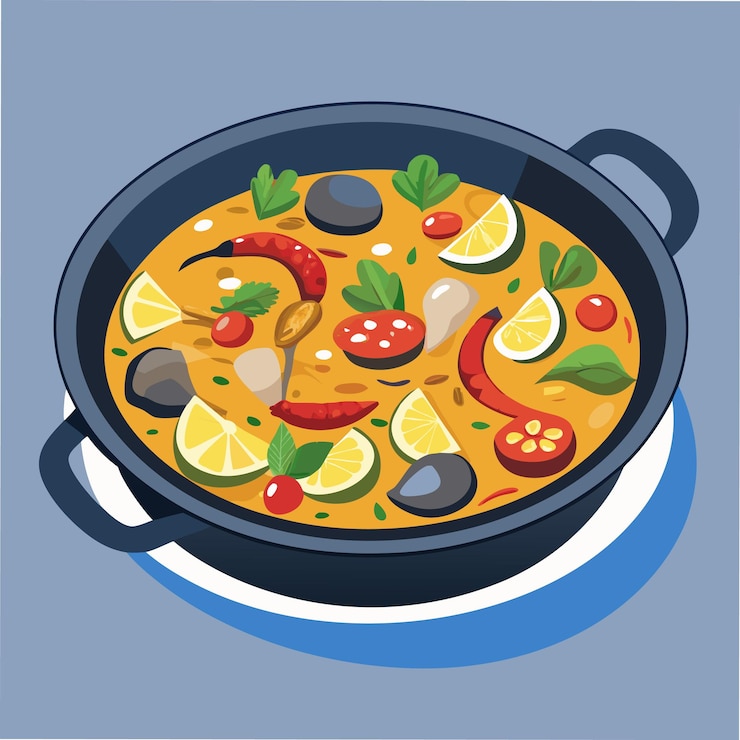 Vettore grafica vettoriale di paella di alta qualità per i tuoi progetti