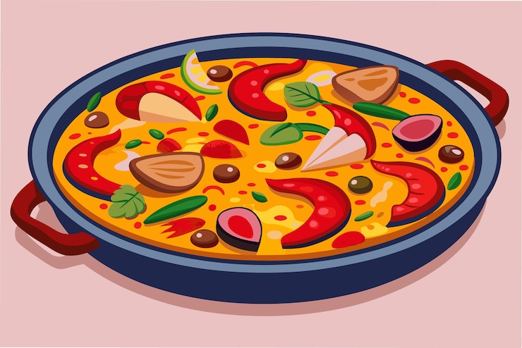 Vettore grafica vettoriale di paella di alta qualità per i tuoi progetti