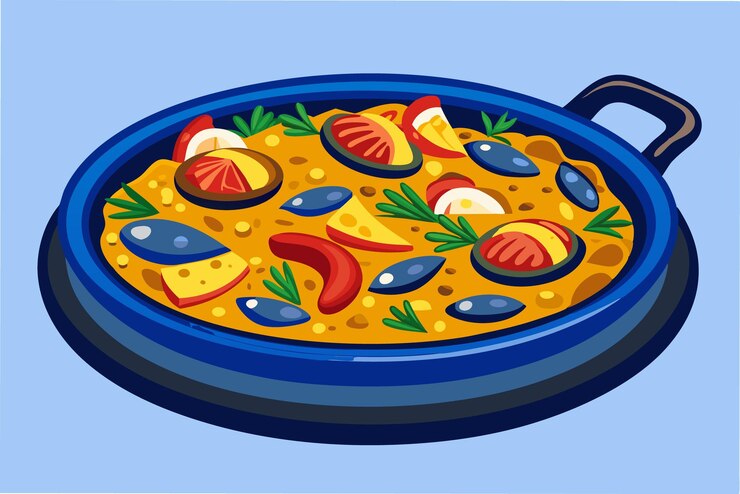 Vettore grafica vettoriale di paella di alta qualità per i tuoi progetti