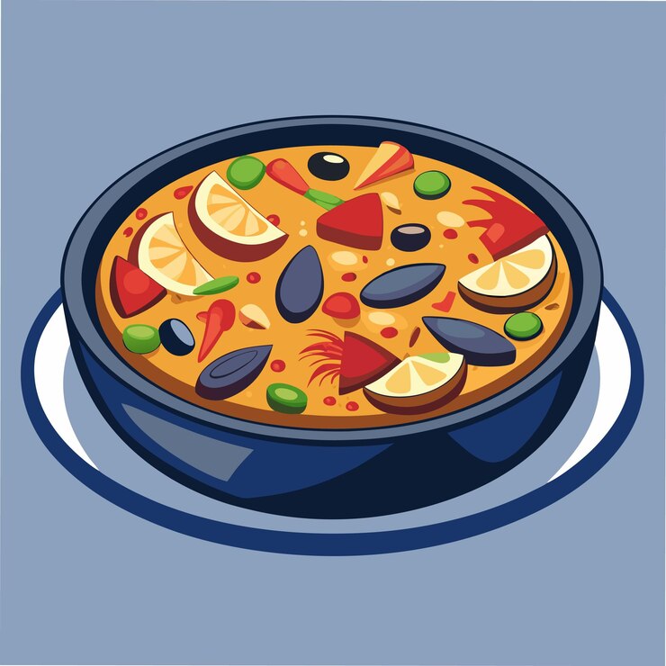 Vettore grafica vettoriale di paella di alta qualità per i tuoi progetti