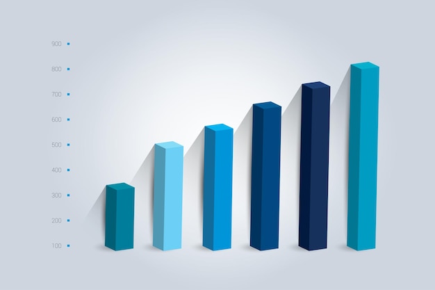 Grafico 3D Elementi infografici modificabili in modo semplice a colori